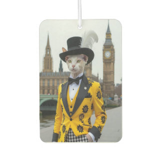 The Regal Sphynx in his dashing suit at Parliament Car Air Freshener