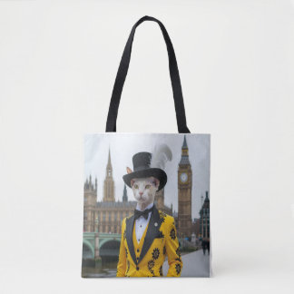 The Regal Sphynx in his dashing suit at Parliament Tote Bag