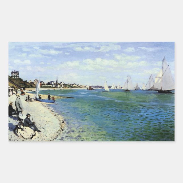 The Regatta at Saint-Adresse Rectangular Sticker