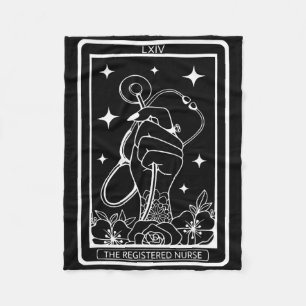 The Registered Nurse Tarot Card Rn Stethoscope Wit Fleece Blanket