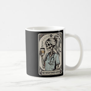 The Registered Nurse Tarot Card Skeleton Happy Hal Coffee Mug