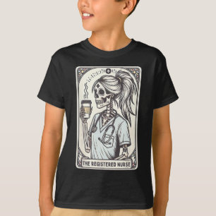 The Registered Nurse Tarot Card Skeleton Rn Nursin T-Shirt