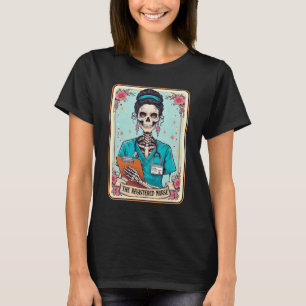 The Registered Nurse Tarot Card Skeleton Rn Nursin T-Shirt
