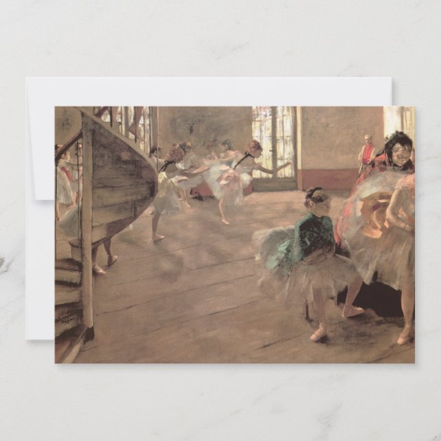 The Rehearsal by Edgar Degas, Vintage Ballet Art (Front)