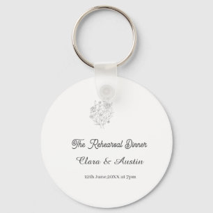 The. Rehearsal dinner floral one day before name Key Ring