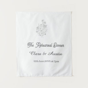 The. Rehearsal dinner floral one day before name Tapestry