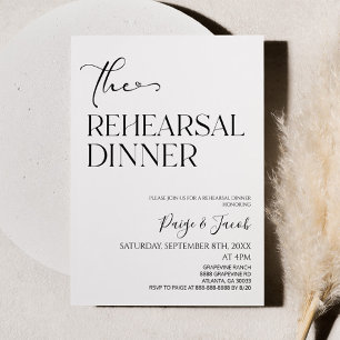 The Rehearsal Dinner Wedding Rehearsal Dinner Invitation