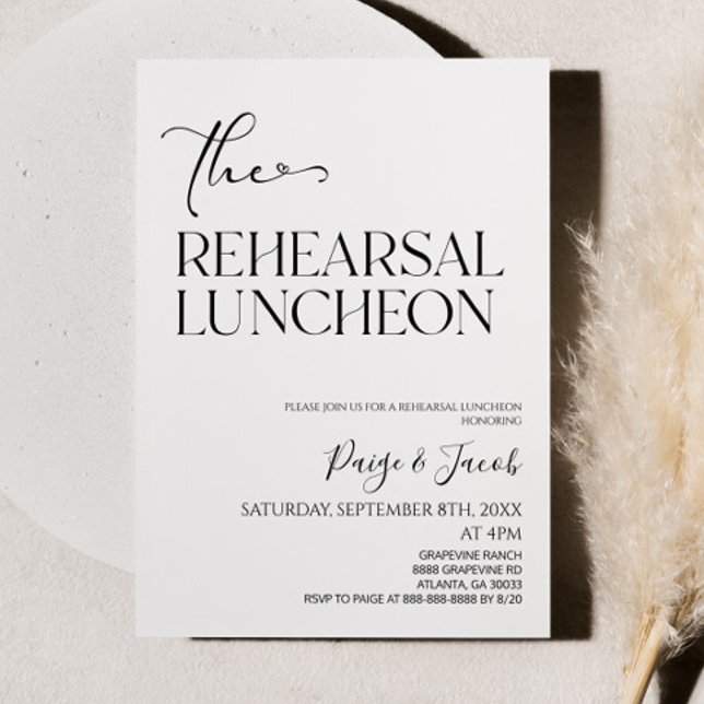 The Rehearsal Luncheon Wedding Rehearsal Luncheon Invitation (Creator Uploaded)