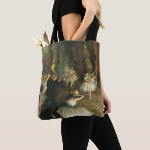 The Rehearsal of the Ballet Onstage, Degas Art Tote Bag