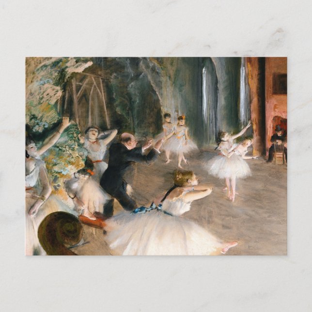 The Rehearsal Onstage by Edgar Degas Postcard (Front)
