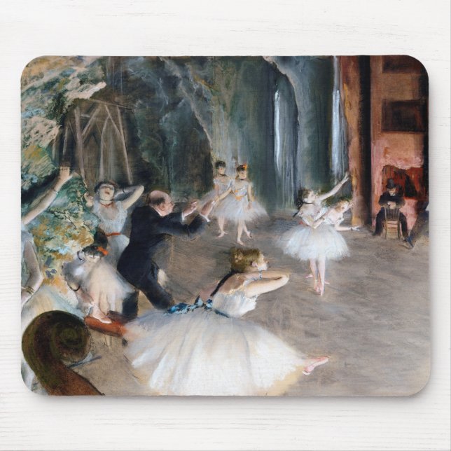 The Rehearsal Onstage, Edgar Degas Mouse Pad (Front)