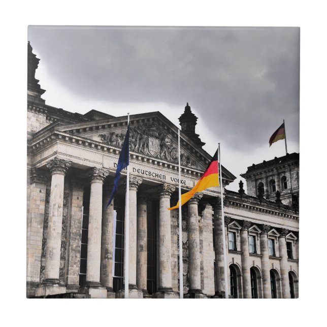 The Reichstag building, Berlin Ceramic Tile (Front)