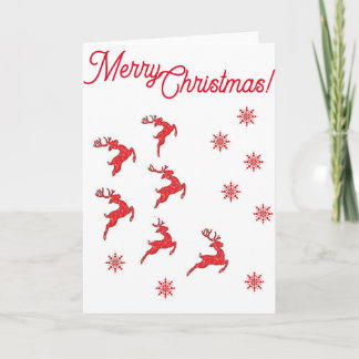 The Reindeers Cards Folded Greeting Cards