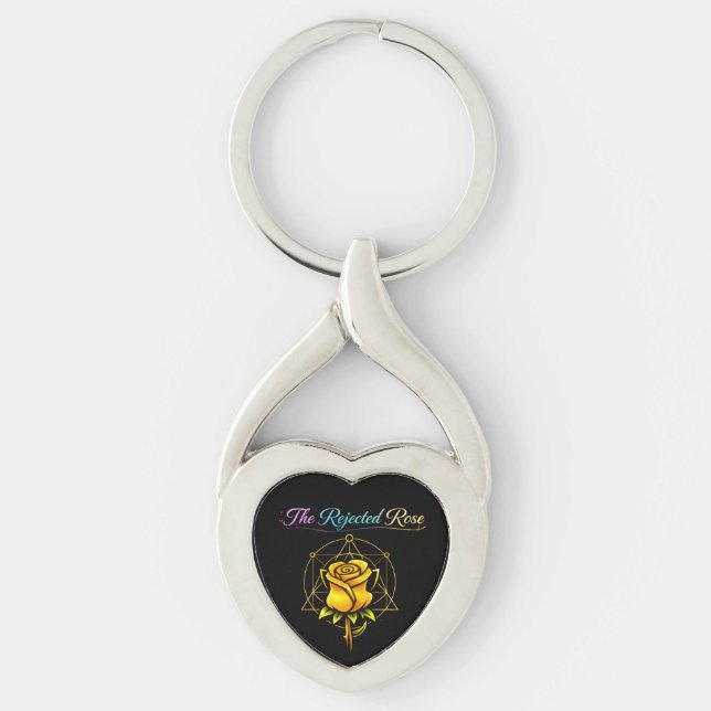 The Rejected Rose: Mother’s Golden Heart Keychain (Front)