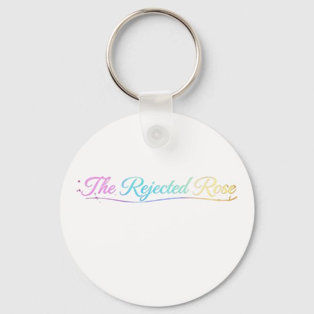 The Rejected Rose: Official Rainbow Logo Keychain (Front)
