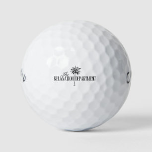 'The Relaxation Department' Funny Retirement Gift Golf Balls