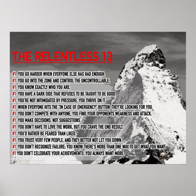 The Relentless 13 Poster (Front)