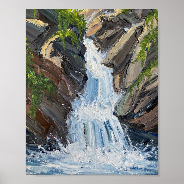 The Relentless Descent: A Textural Study Poster (Front)