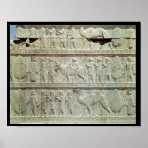 the relief frieze on the East stairway Poster