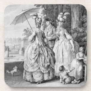 The Rendezvous at Marly, engraved by Carl Guttenbe Coaster