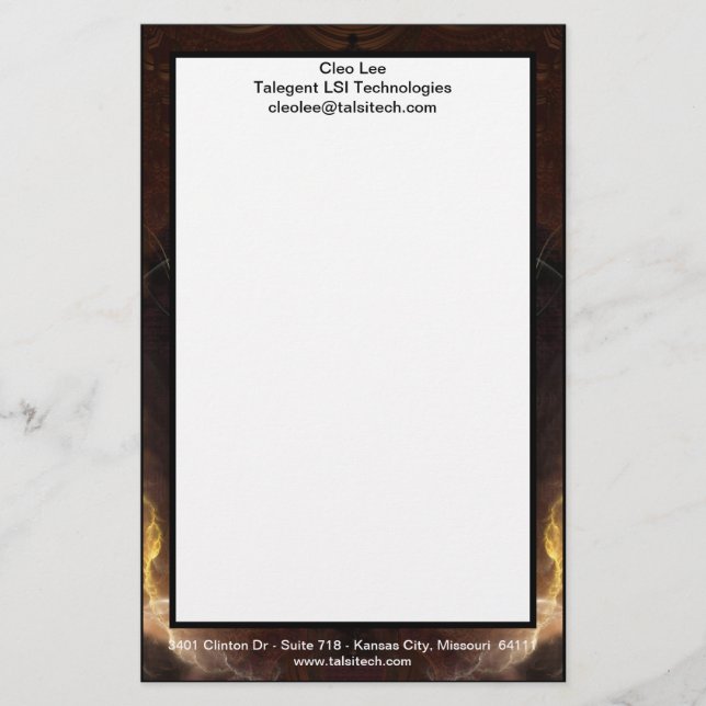 The Renidron Stationery (Front)