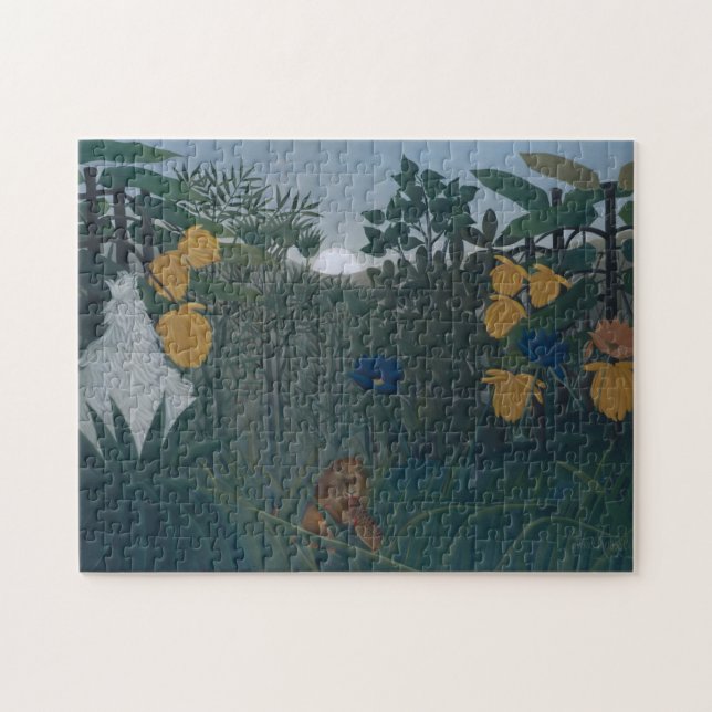 The Repast of the Lion ca. 1907 by Henri Rousseau Jigsaw Puzzle (Horizontal)