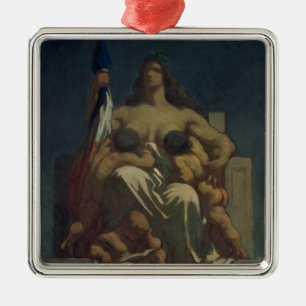 The Republic, 1848 (oil on canvas) Metal Tree Decoration