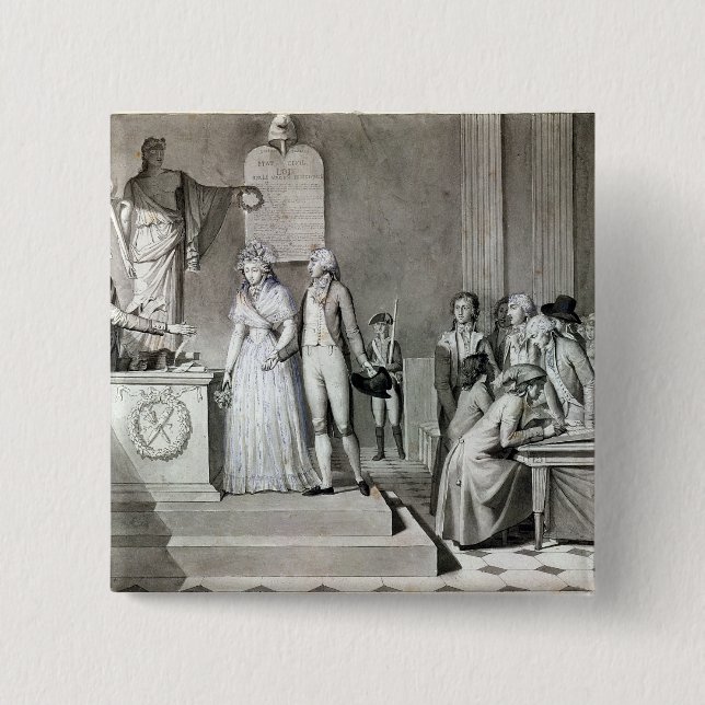 The Republican Marriage 15 Cm Square Badge (Front)