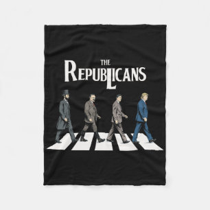 The Republicans Trump Reagan Roosevelt Lincoln Pre Fleece Blanket