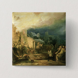The Rescue of John Wesley 15 Cm Square Badge