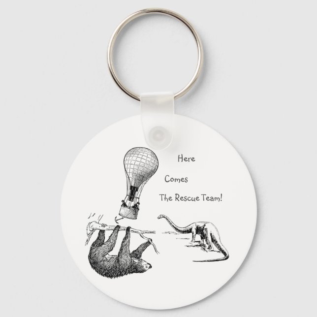 The Rescue Team (Sloth, Dinosaur)     Key Ring (Front)