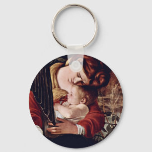 The Rest On The Flight Into Egypt By Michelangelo Key Ring