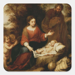 The Rest on the Flight into Egypt Square Sticker