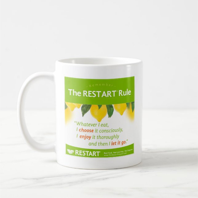 The RESTART Rule mug (Left)
