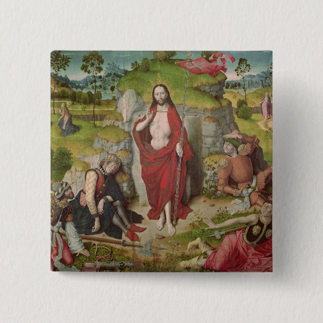 The Resurrection 15 Cm Square Badge (Front)