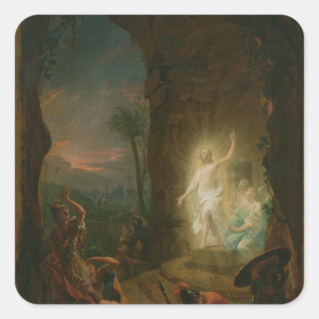 The Resurrection, 1763 Square Sticker (Front)
