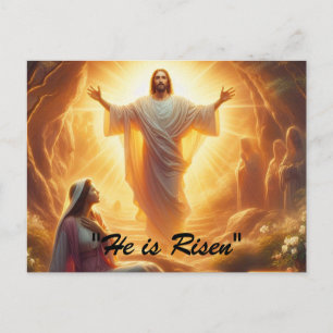 The Resurrection Light: Jesus Christ Rises Holiday Postcard