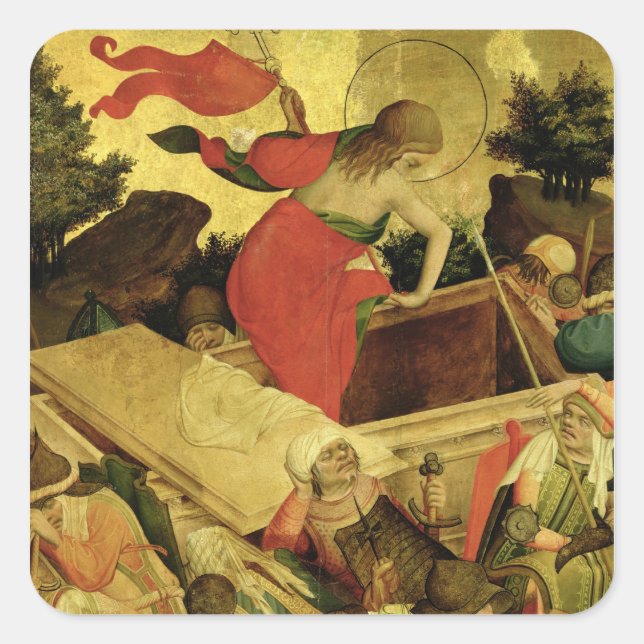 The Resurrection, panel from St. Thomas Altar Square Sticker (Front)