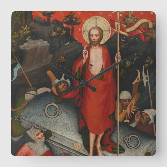 The Resurrection Square Wall Clock (Front)