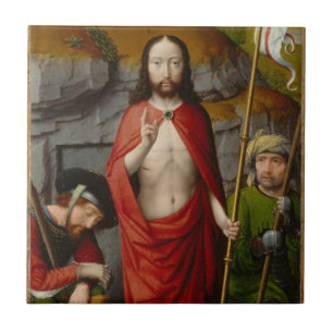 The Resurrection, with the Pilgrims of Emmaus Tile