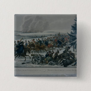 The retreat of the French army from Moscow 15 Cm Square Badge