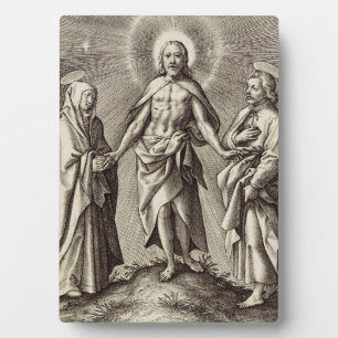 The Retreen Christ stands on a hill Plaque