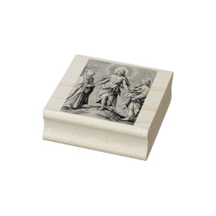 The Retreen Christ stands on a hill  Rubber Stamp
