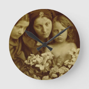 The Return after Three Days, c.1865 (sepia photo) Round Clock