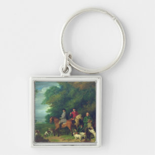 The Return from Shooting, 18th century Key Ring