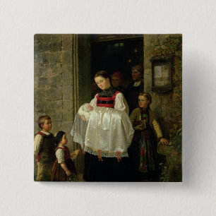 The Return from the Christening 15 Cm Square Badge