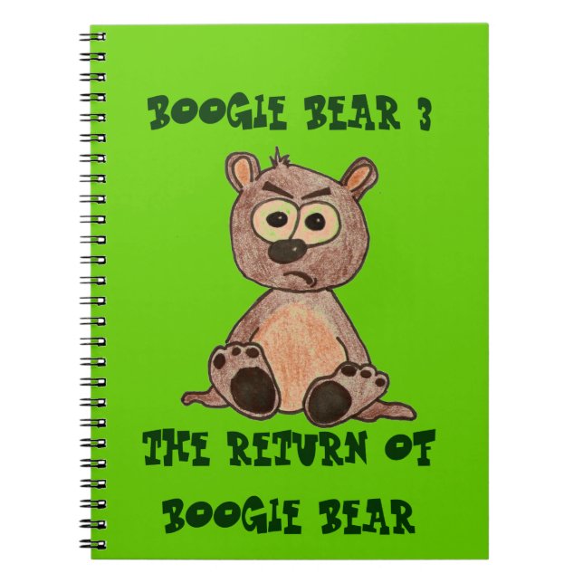 The return of boogie bear notebook (Front)