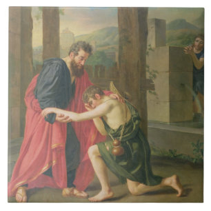 The Return of the Prodigal Son, 1823 (oil in canva Ceramic Tile