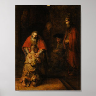 The Return of the Prodigal Son Vintage Art Poster
