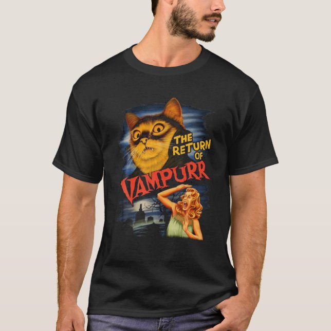 The Return Of Vampurr Cat Funny T-Shirt (Front)